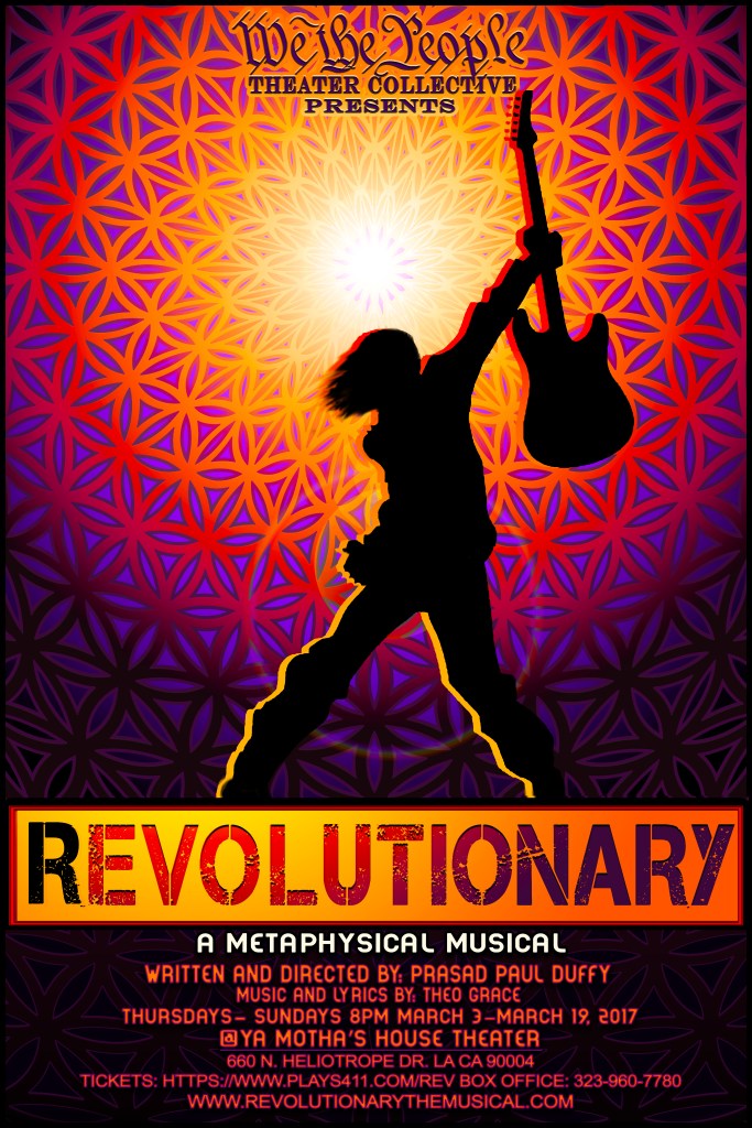 Poster for Revolutionary, a musical by Prasad Paul Duffy